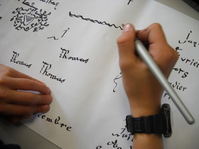 Initiation à la calligraphie dans un collège - un lycée - 06 Alpes-Maritimes